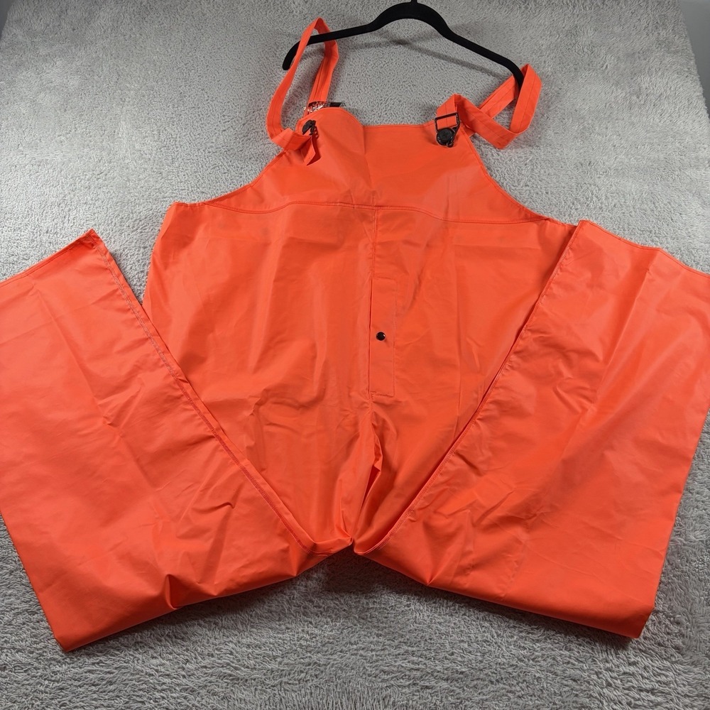 River City Protective Bib Overalls Orange High Vis XXL Rain PVC Hunting 2x